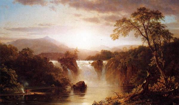 Landscape With Waterfall by Frederic Edwin Church