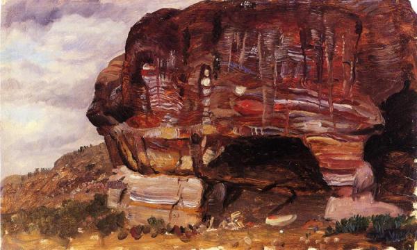 Study Of Zoomorphic Rock, Petra by Frederic Edwin Church