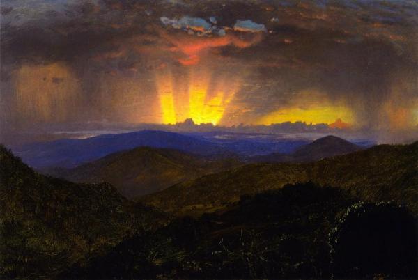 Sunset, Jamaica (study For "the After Glow") by Frederic Edwin Church Oil Painting Reproductions