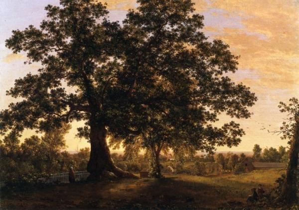 The Charter Oak At Hartford by Frederic Edwin Church