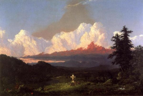 To The Memory Of Cole by Frederic Edwin Church Oil Painting Reproductions