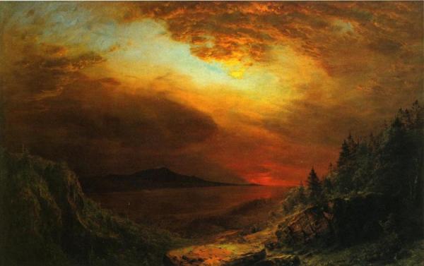 Twilight Mount Desert Island, Maine by Frederic Edwin Church Oil Painting Reproductions