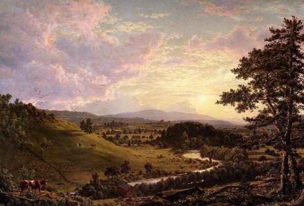 View Near Stockbridge, Mass. by Frederic Edwin Church