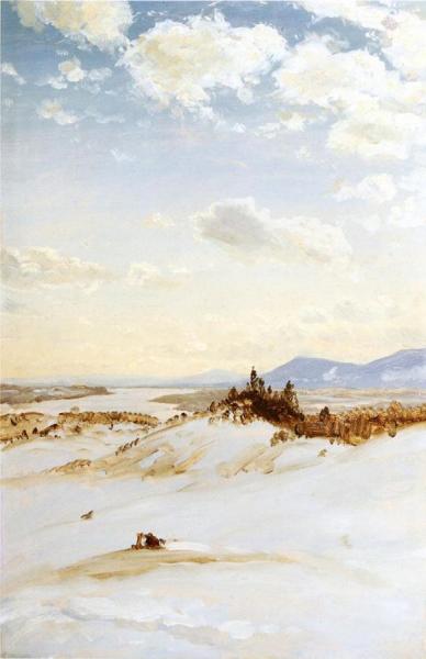 Winter Scene, Olana by Frederic Edwin Church