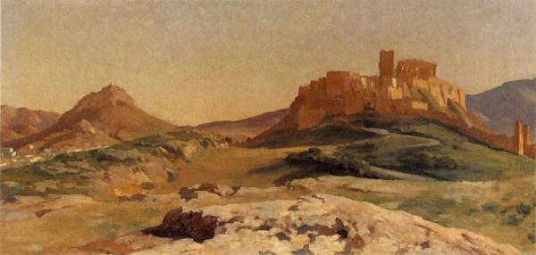 Athens With The Genoese Tower:  Pnyx In The Foreground by Frederic Leighton