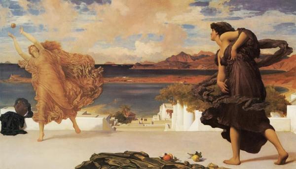 Greek Girls Playing At Ball by Frederic Leighton