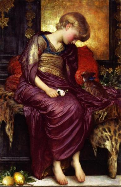 Kittens by Frederic Leighton Oil Painting Reproductions