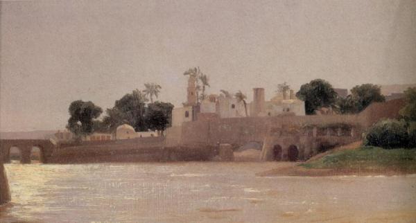 View On The Nile At Asyut by Frederic Leighton Oil Painting Reproductions
