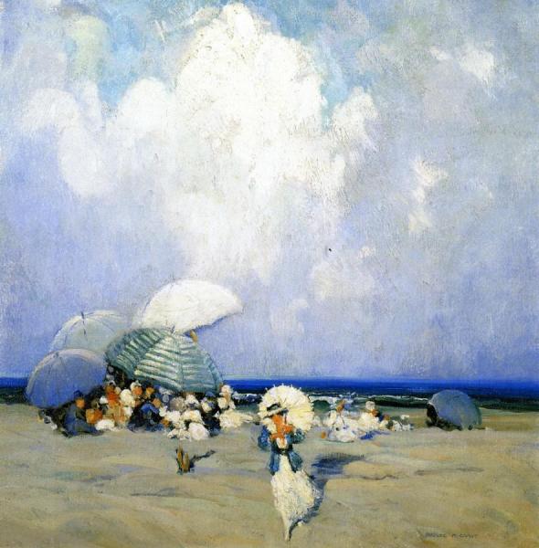 Beach Scene by Frederic Milton Grant Oil Painting Reproductions