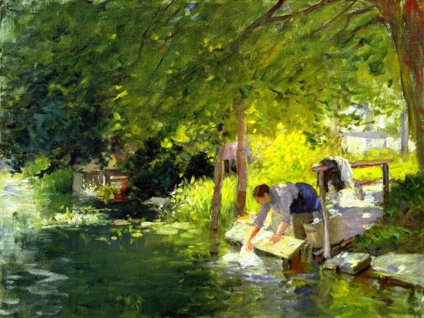 La Blanchisseuse by Frederic Porter Vinton Oil Painting Reproductions