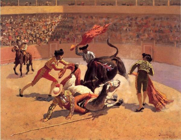 Bull Fight In Mexico by Frederic Remington