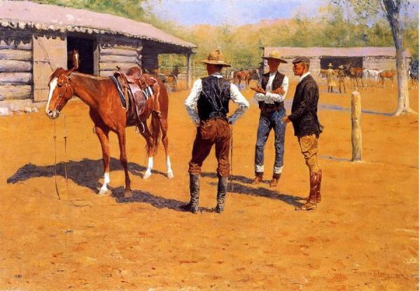 Buying Polo Ponies In The West by Frederic Remington
