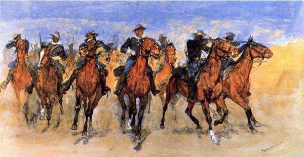 Colored Troopers To The Rescue by Frederic Remington