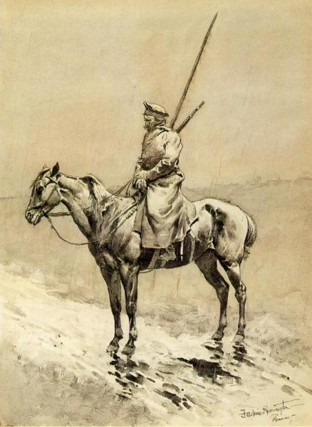 Cossack Picket On The German Frontier by Frederic Remington