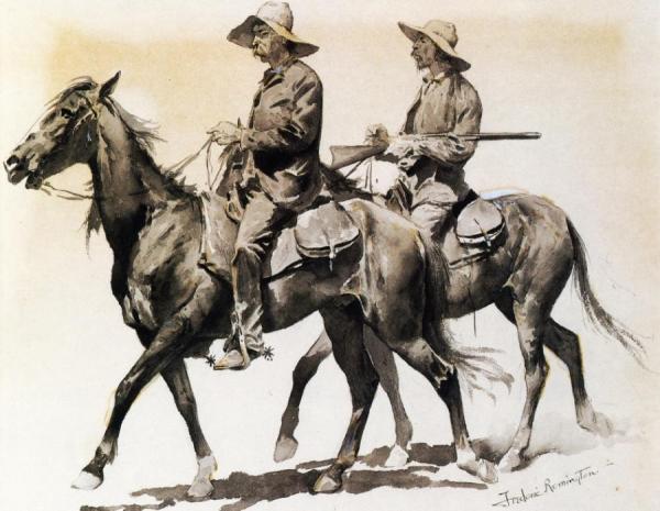 Cracker Cowboys Of Florida by Frederic Remington Oil Painting Reproductions