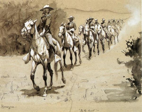 In The Desert by Frederic Remington Oil Painting Reproductions