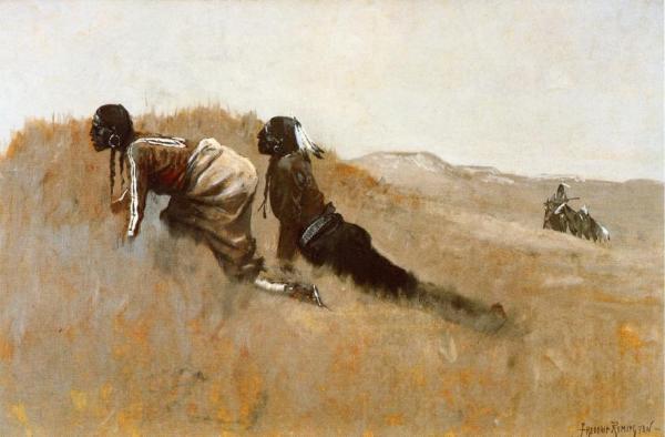Indian Scouts Watching Custer's Advance by Frederic Remington