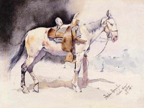 Mexican Pony - Piedras Neagras by Frederic Remington