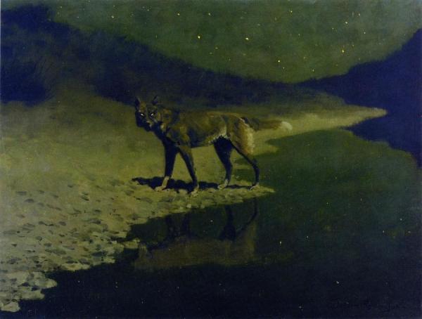 Moonlight, Wolf by Frederic Remington