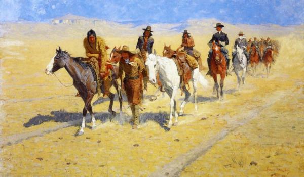 Pony Tracks In The Buffalo Trails by Frederic Remington Oil Painting Reproductions