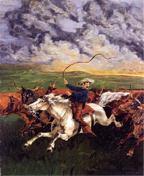 Prarie Fire by Frederic Remington