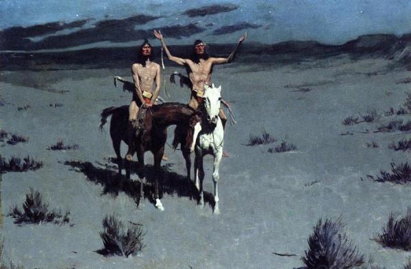 Pretty Mother Of The Night by Frederic Remington