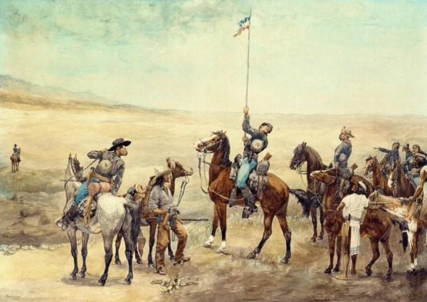 Signaling The Main Command by Frederic Remington