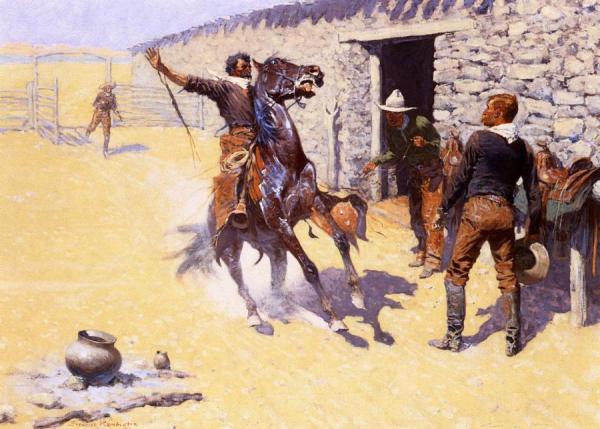 The Apaches! by Frederic Remington Oil Painting Reproductions