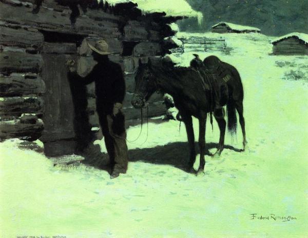 The Belated Traveler by Frederic Remington Oil Painting Reproductions