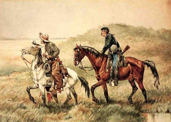 The Couriers by Frederic Remington Oil Painting Reproductions