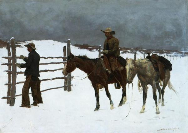 The Fall Of The Cowboy by Frederic Remington