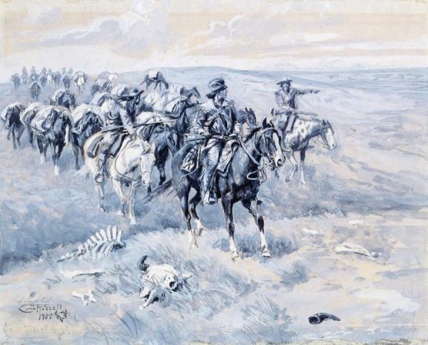 The First Trappers by Frederic Remington Oil Painting Reproductions