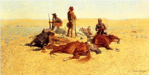 The Last Lull In The Fight by Frederic Remington
