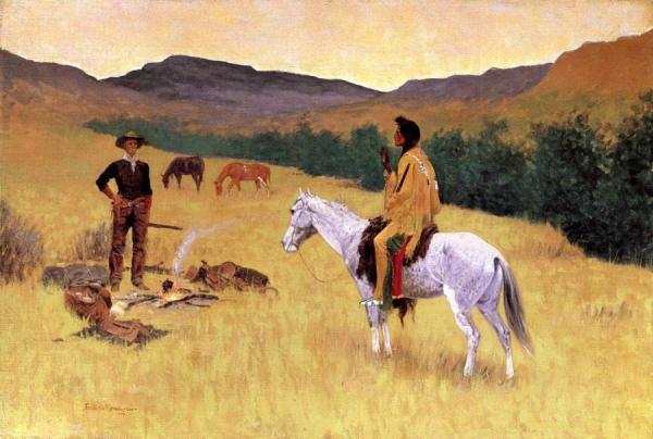 The Parley by Frederic Remington
