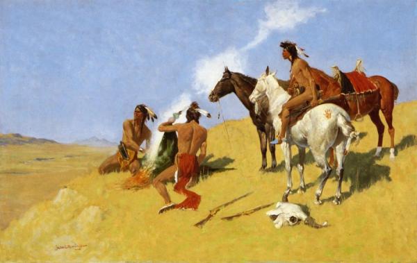 The Smoke Signal by Frederic Remington