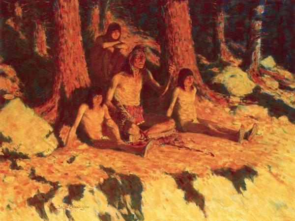 The Story Of Where The Sun Goes by Frederic Remington