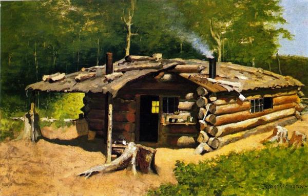 Thompson's Cabin On Silver Lake by Frederic Remington Oil Painting Reproductions