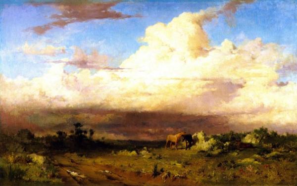 A Brittany Landscape by Frederick Arthur Bridgman