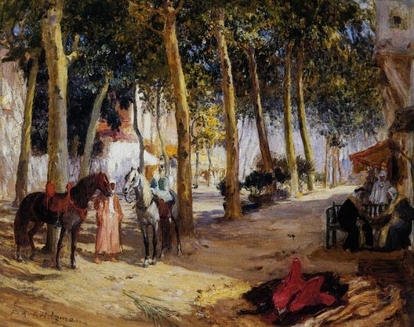 A Shady Street by Frederick Arthur Bridgman