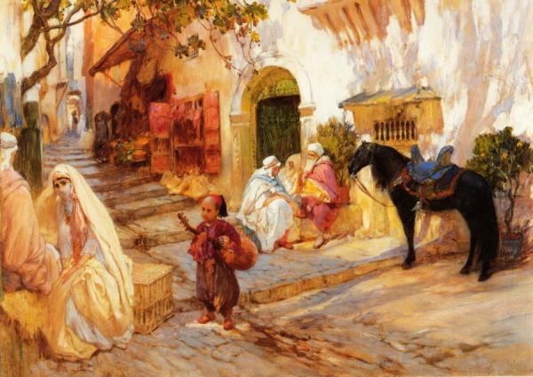 A Street In Algeria by Frederick Arthur Bridgman