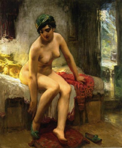 After The Bath by Frederick Arthur Bridgman