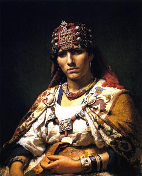 Aicha, Woman Of The Kabylia Mountains by Frederick Arthur Bridgman Oil Painting Reproductions