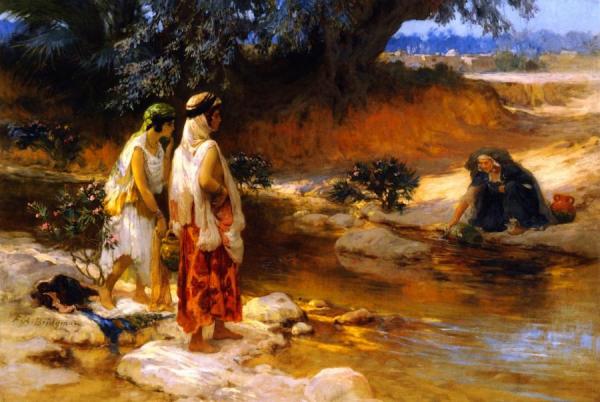 At The Water's Edge by Frederick Arthur Bridgman