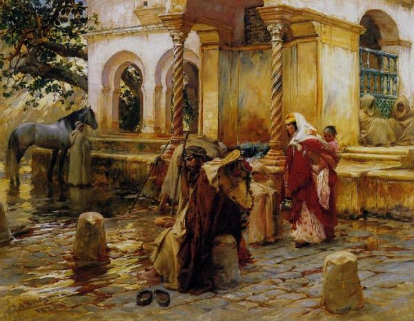 Fountain Of Borkadem by Frederick Arthur Bridgman