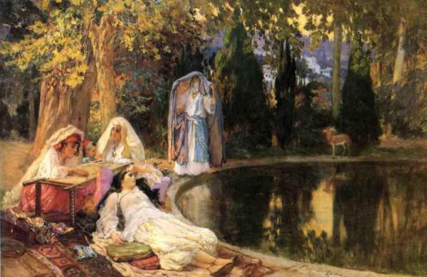 In The Garden At Mustapha by Frederick Arthur Bridgman
