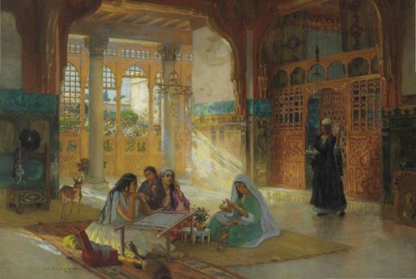 Interior Of An Arab Palace by Frederick Arthur Bridgman