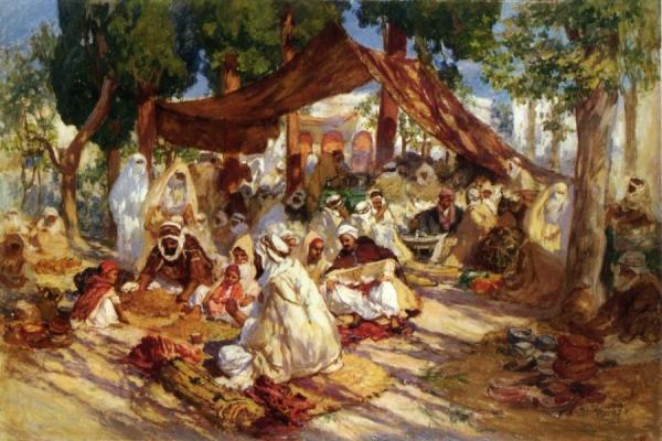 Market Scene by Frederick Arthur Bridgman