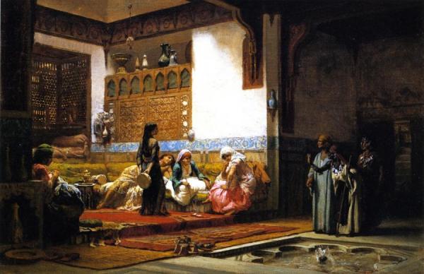 Moorish Interior by Frederick Arthur Bridgman Oil Painting Reproductions