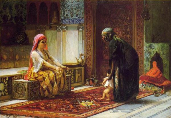 Mother And Child by Frederick Arthur Bridgman