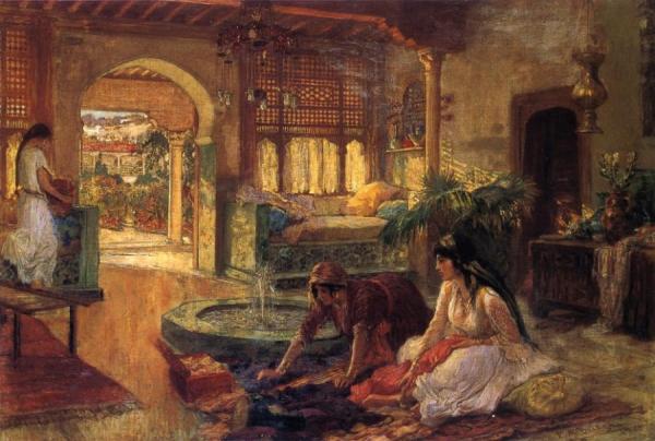 Orientalist Interior by Frederick Arthur Bridgman